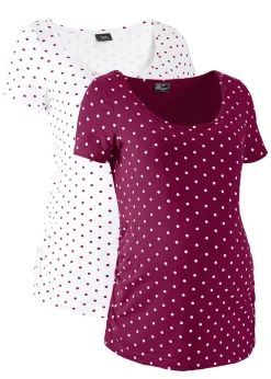 Sale Pack de 2 camisetas premamá de algodón orgánico Mujer Premamá