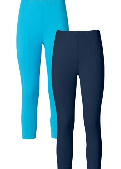 Outlet Pack de 2 leggings cropped Mujer Básicos|Pantalones