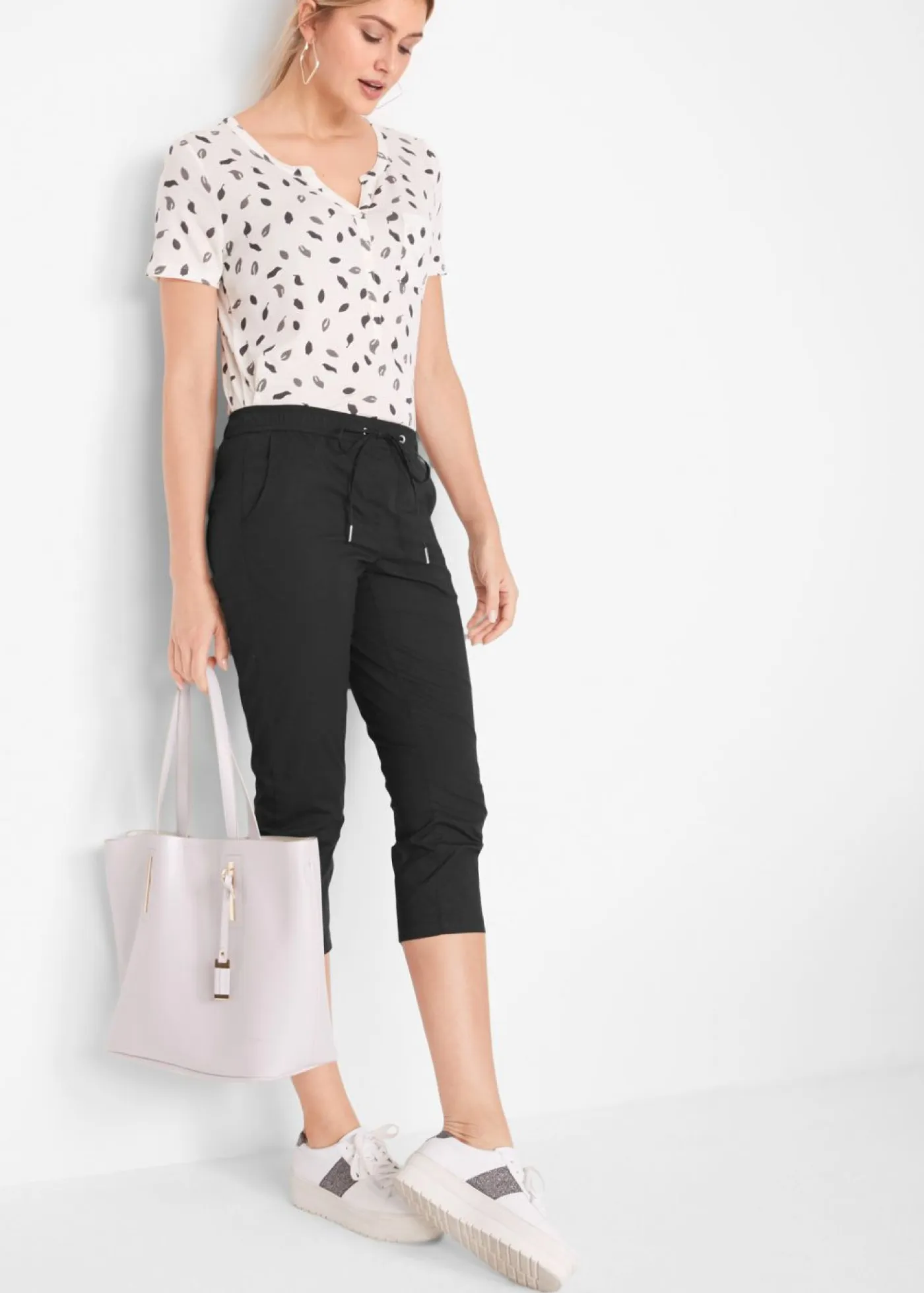Discount Pantalón 3/4 con cordón Mujer Pantalones
