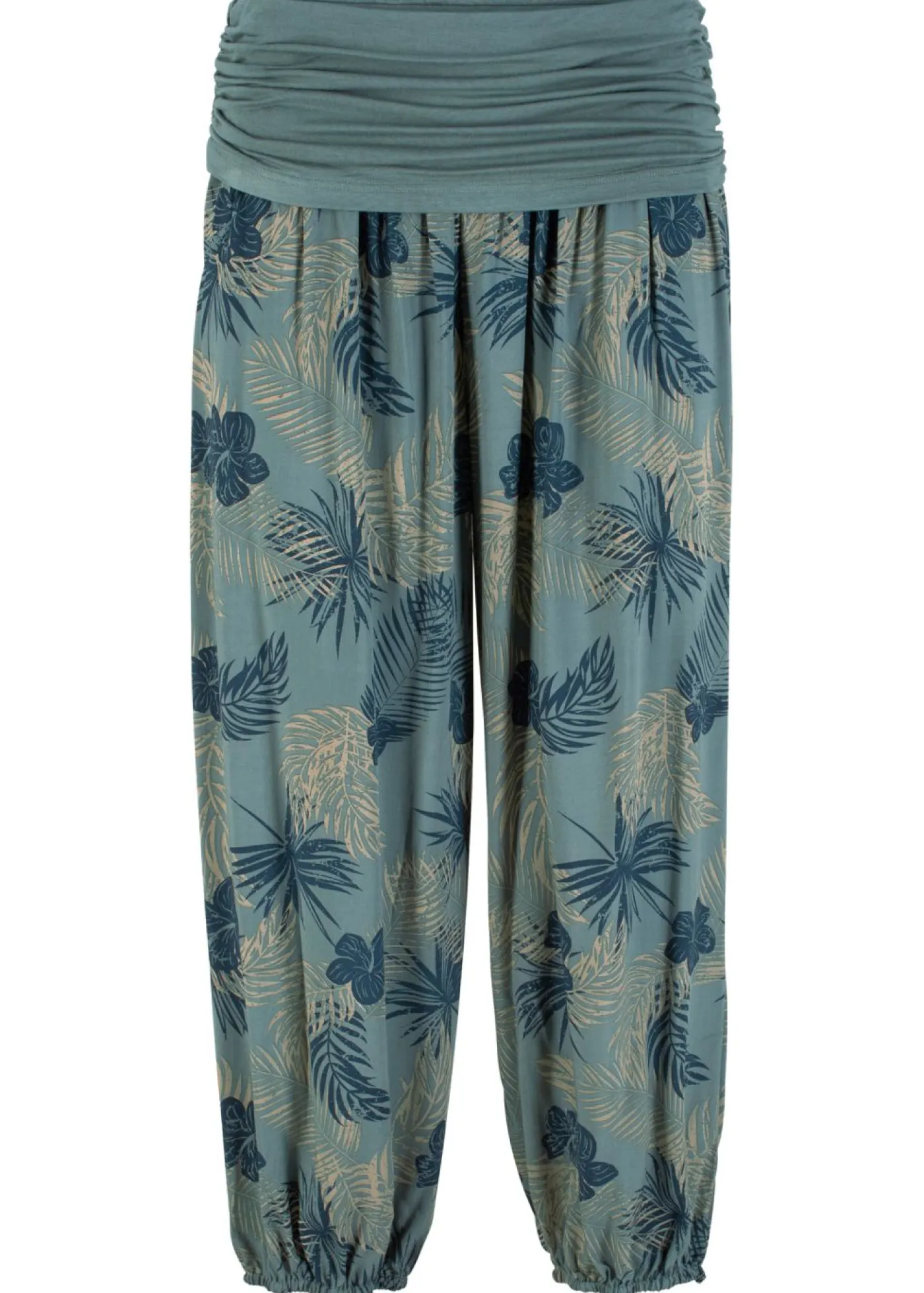Sale Pantalón 3/4 de mezcla de viscosa fluida Mujer Pantalones