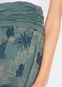 Sale Pantalón 3/4 de mezcla de viscosa fluida Mujer Pantalones