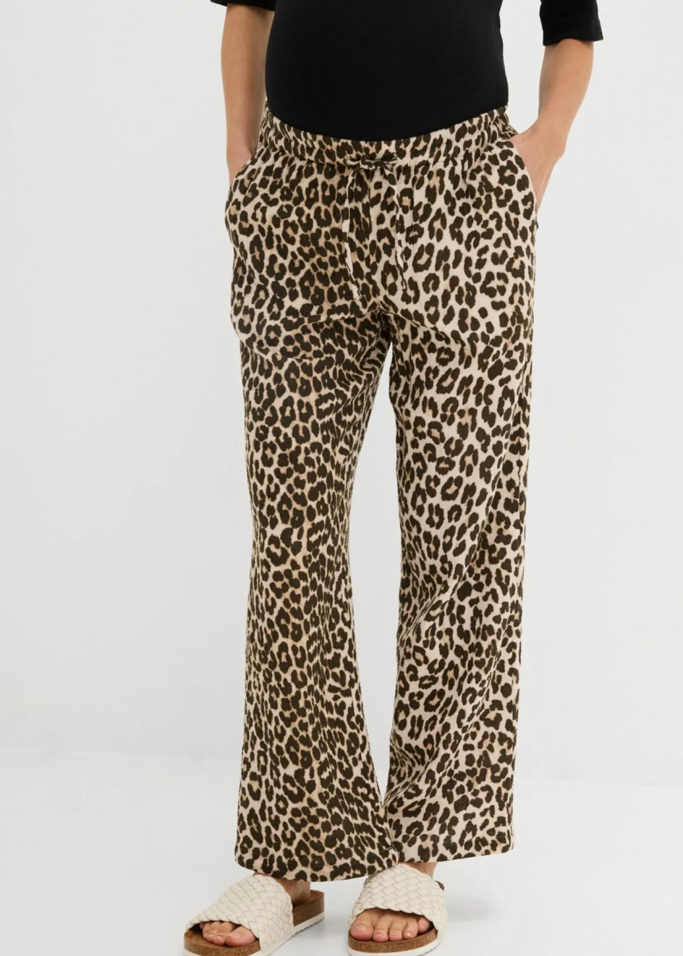 Best Pantalón 2 en 1 de muselina pura de algodón para durante y después del embarazo Mujer Premamá