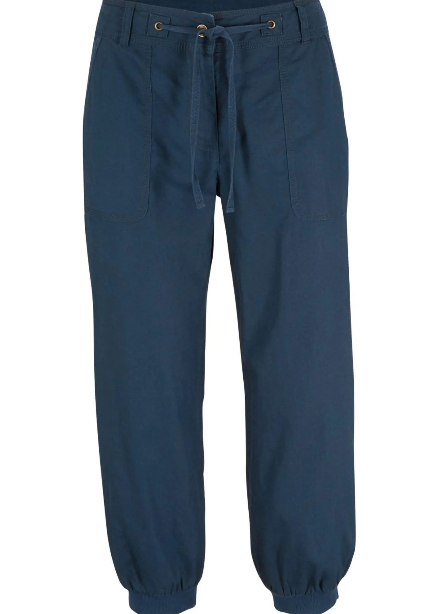 Best Pantalón 3/4 en mezcla de algodón y lino Mujer Pantalones