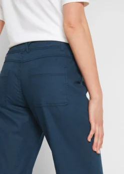 Best Pantalón 3/4 en mezcla de algodón y lino Mujer Pantalones