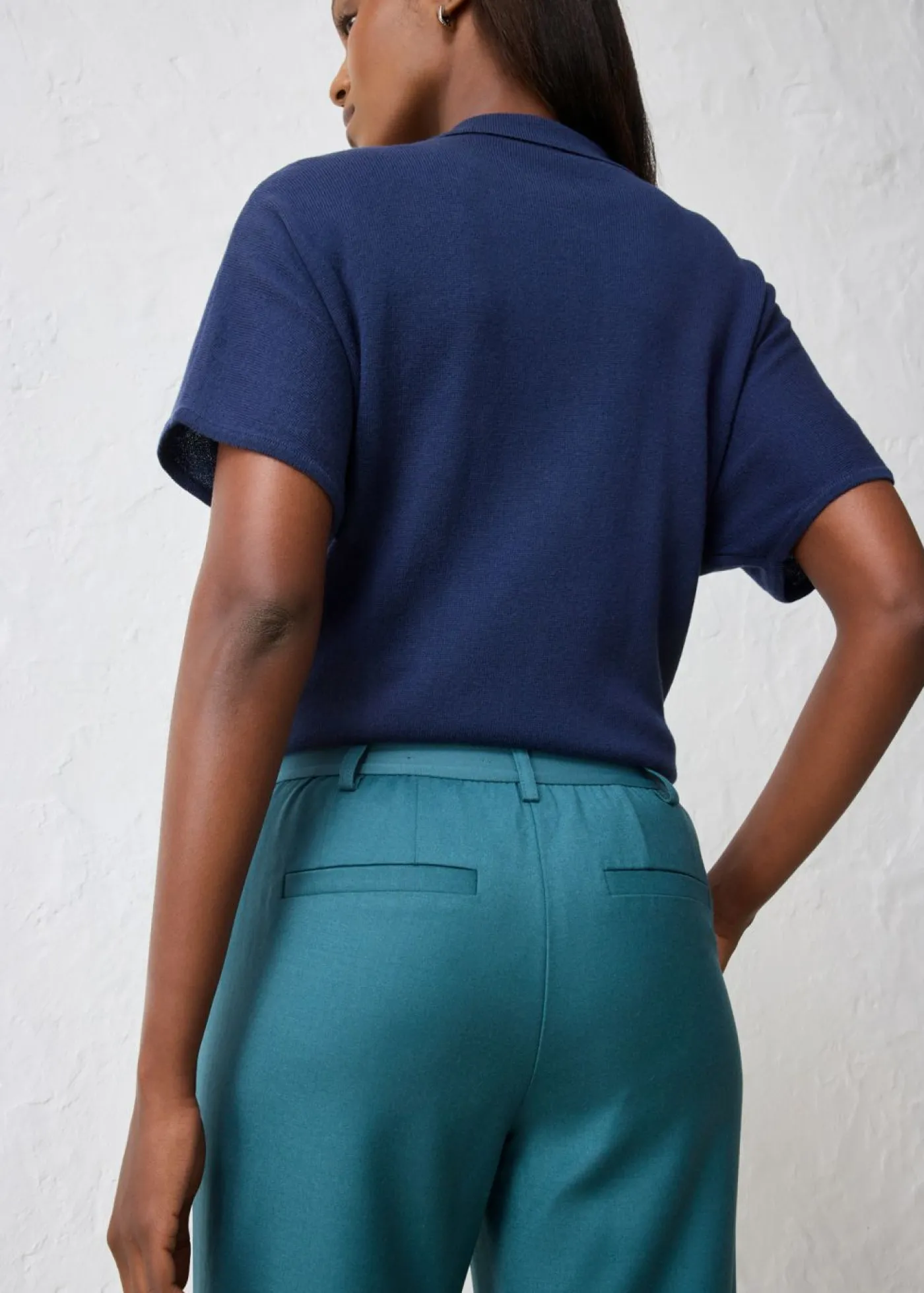 Discount Pantalón acampanado con contenido de lana Mujer Premium|Pantalones