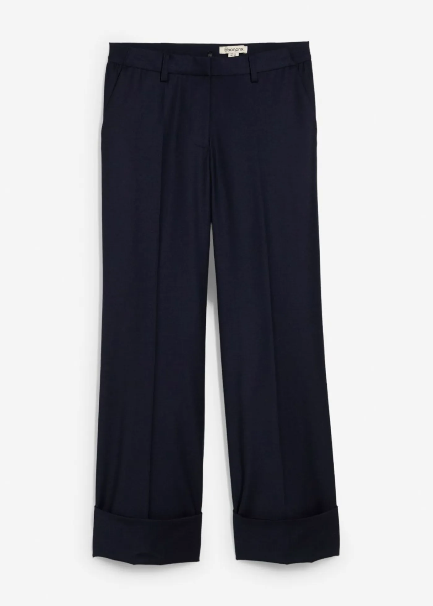 Pantalón acampanado con contenido de lana Mujer Premium|Pantalones