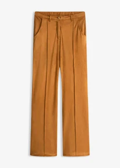 Sale Pantalón acampanado de ante sintético Mujer Pantalones
