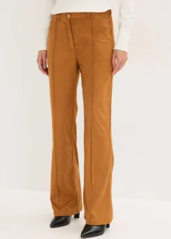 Sale Pantalón acampanado de ante sintético Mujer Pantalones