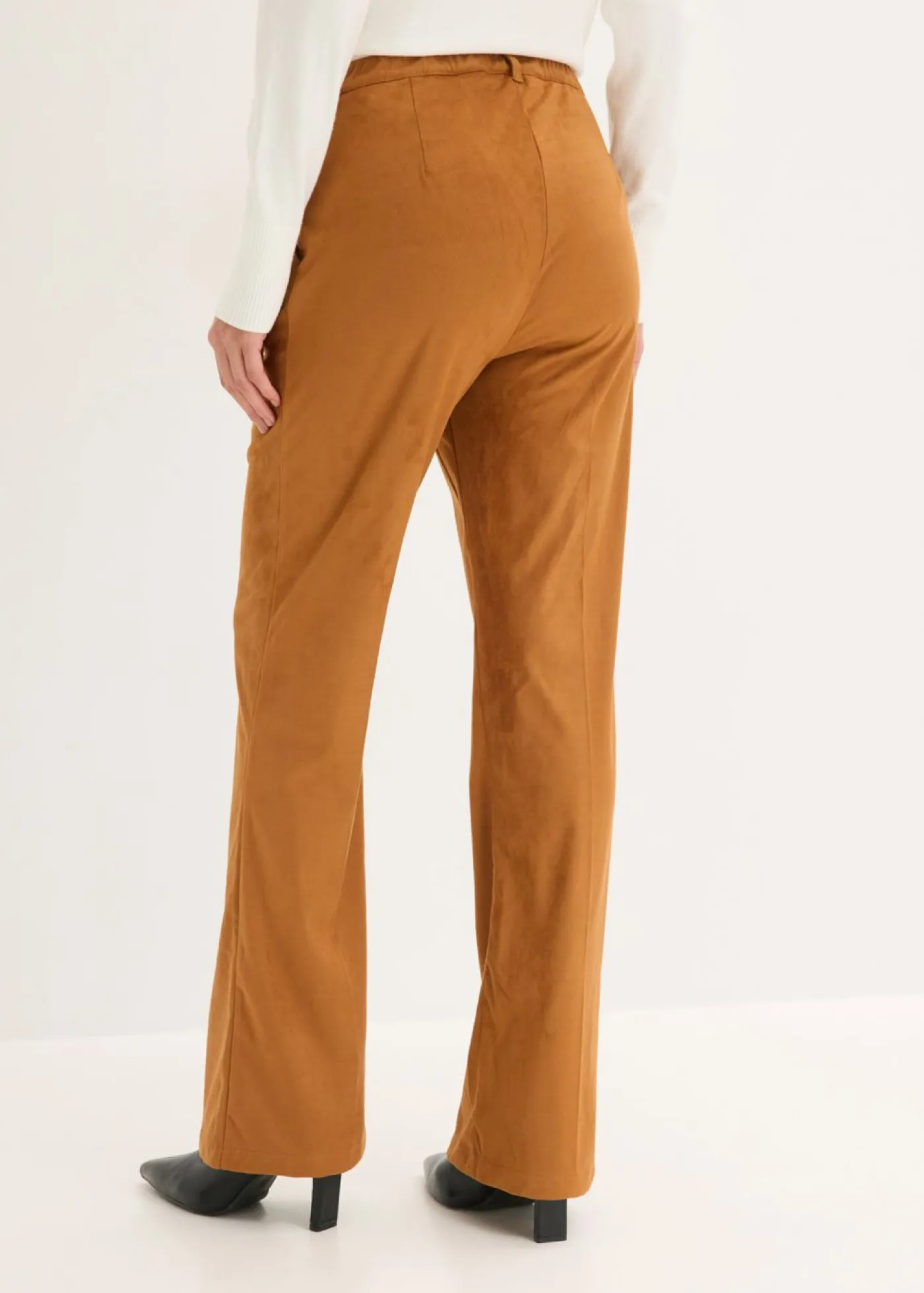 Sale Pantalón acampanado de ante sintético Mujer Pantalones