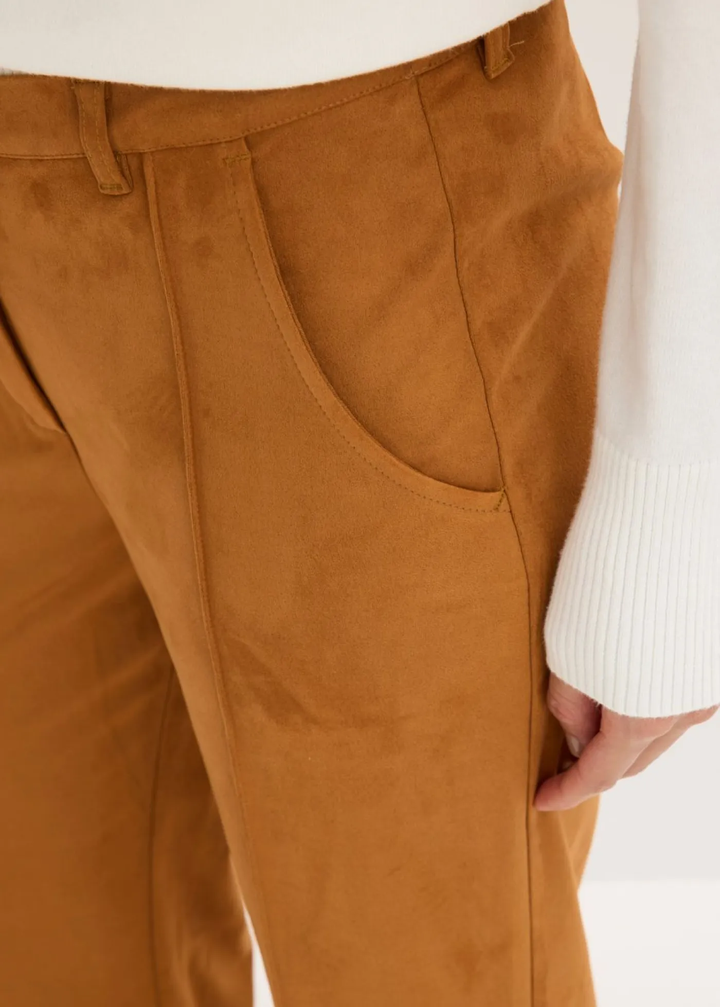 Sale Pantalón acampanado de ante sintético Mujer Pantalones