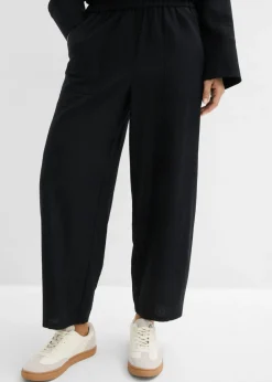 Sale Pantalón acampanado de mezcla de lino ligero Mujer Conjuntos De Ropa|Pantalones