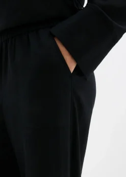 Sale Pantalón acampanado de mezcla de lino ligero Mujer Conjuntos De Ropa|Pantalones