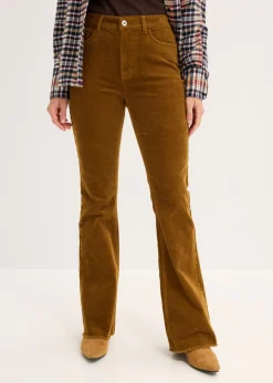 Pantalón acampanado de pana Mujer Pantalones