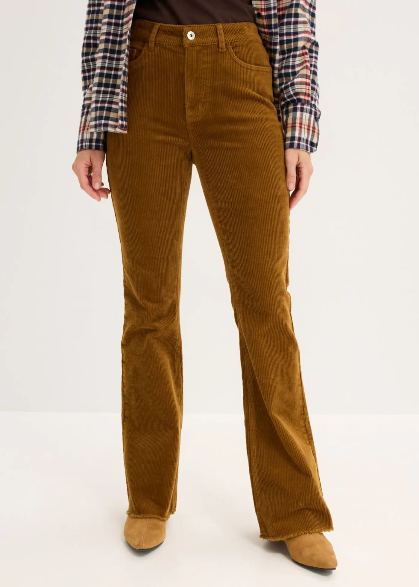 Pantalón acampanado de pana Mujer Pantalones