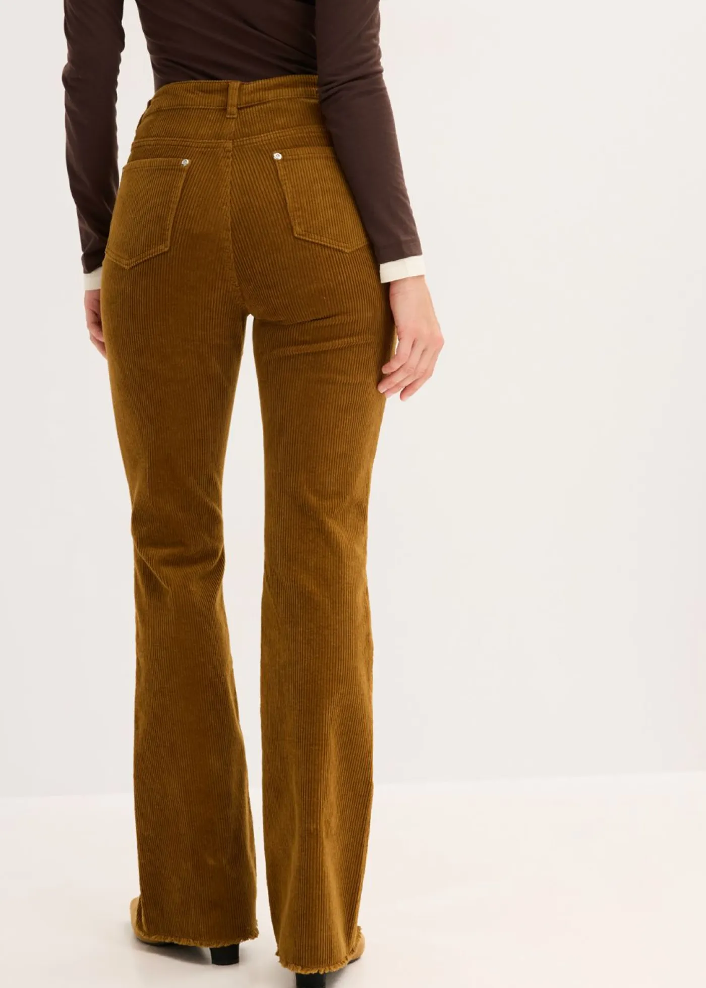 Pantalón acampanado de pana Mujer Pantalones