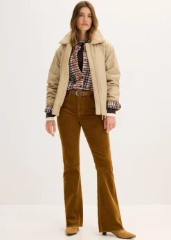 Pantalón acampanado de pana Mujer Pantalones