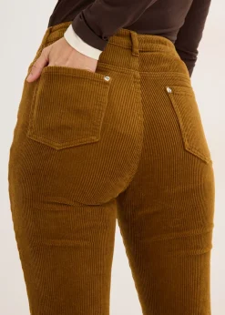 Pantalón acampanado de pana Mujer Pantalones