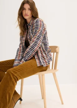 Pantalón acampanado de pana Mujer Pantalones