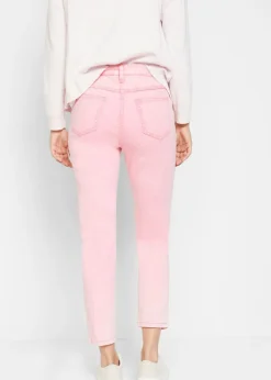 Discount Pantalón acortado de sarga con aspecto desgastado Mujer Pantalones