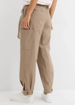 Outlet Pantalón acortado tipo cargo Mujer Pantalones|Novedades