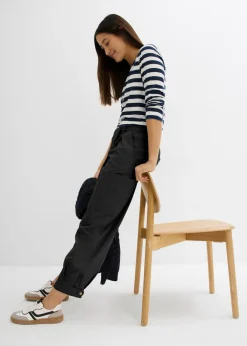 Sale Pantalón acortado tipo cargo Mujer Pantalones|Novedades