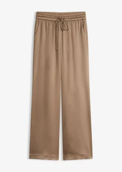Clearance Pantalón ancho con cinturilla cómoda Mujer Pantalones|Tallas Pequeñas