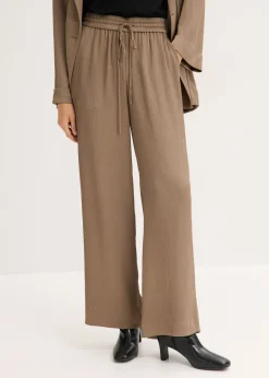 Clearance Pantalón ancho con cinturilla cómoda Mujer Pantalones|Tallas Pequeñas