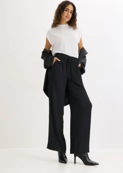 Clearance Pantalón ancho con cinturilla cómoda Mujer Tallas Pequeñas