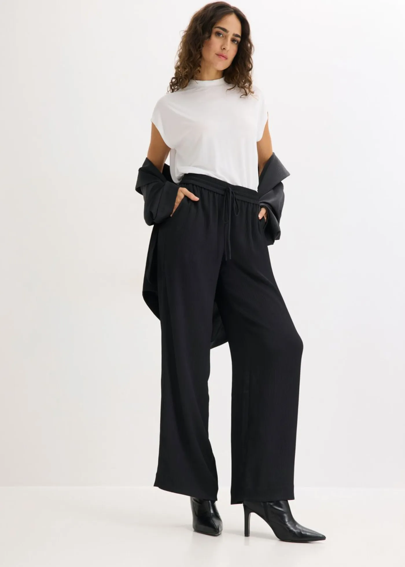 Clearance Pantalón ancho con cinturilla cómoda Mujer Tallas Pequeñas