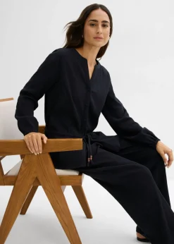 Best Pantalón ancho con efecto estructurado Mujer Pantalones