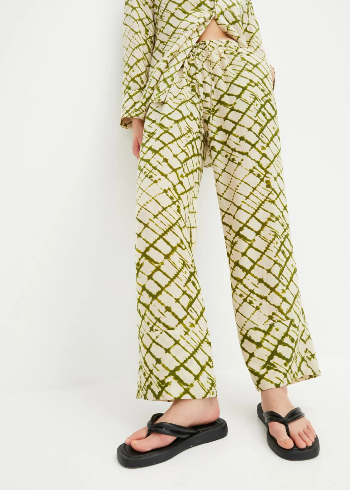 Discount Pantalón ancho con estampado Mujer Pantalones