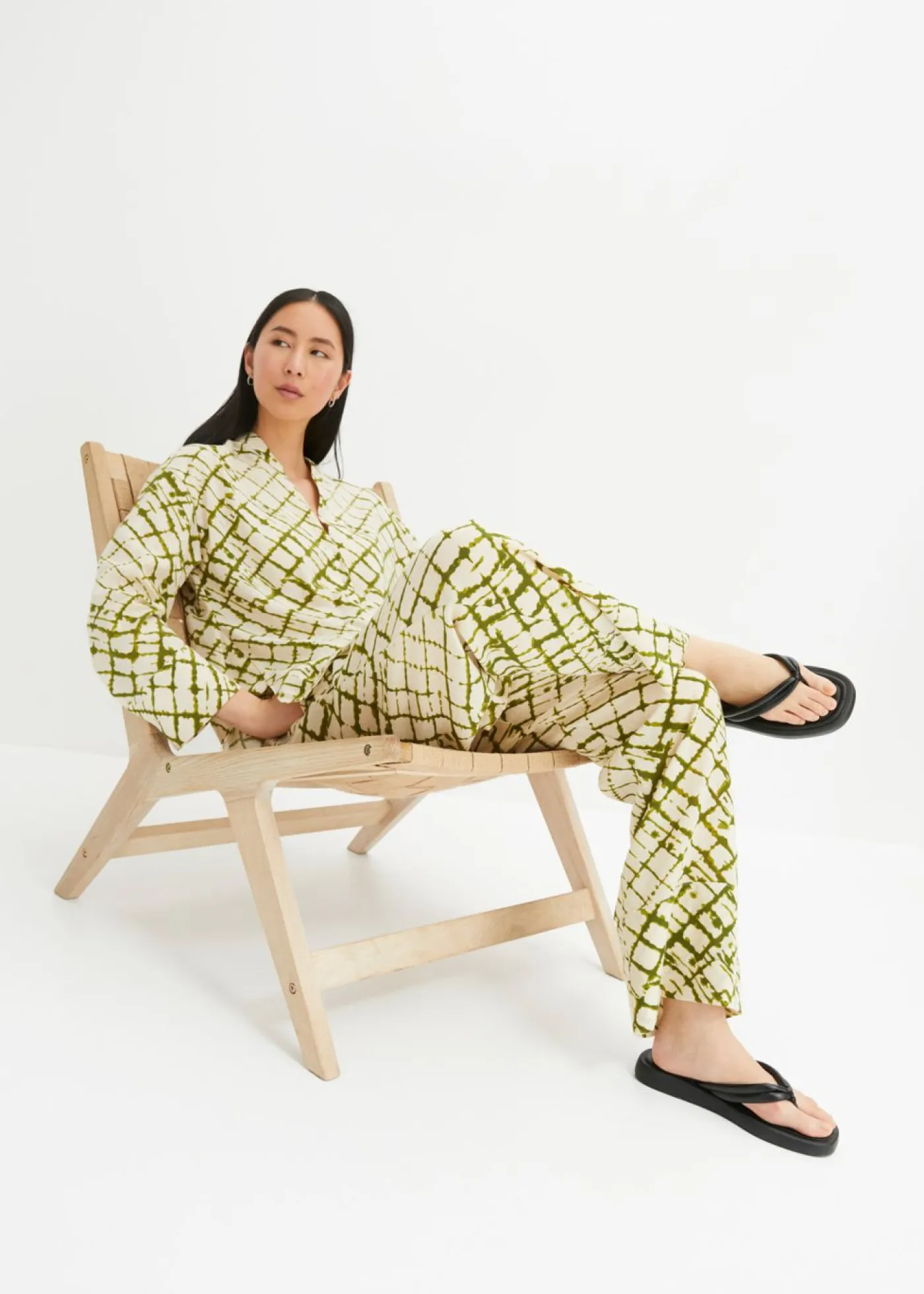 Discount Pantalón ancho con estampado Mujer Pantalones