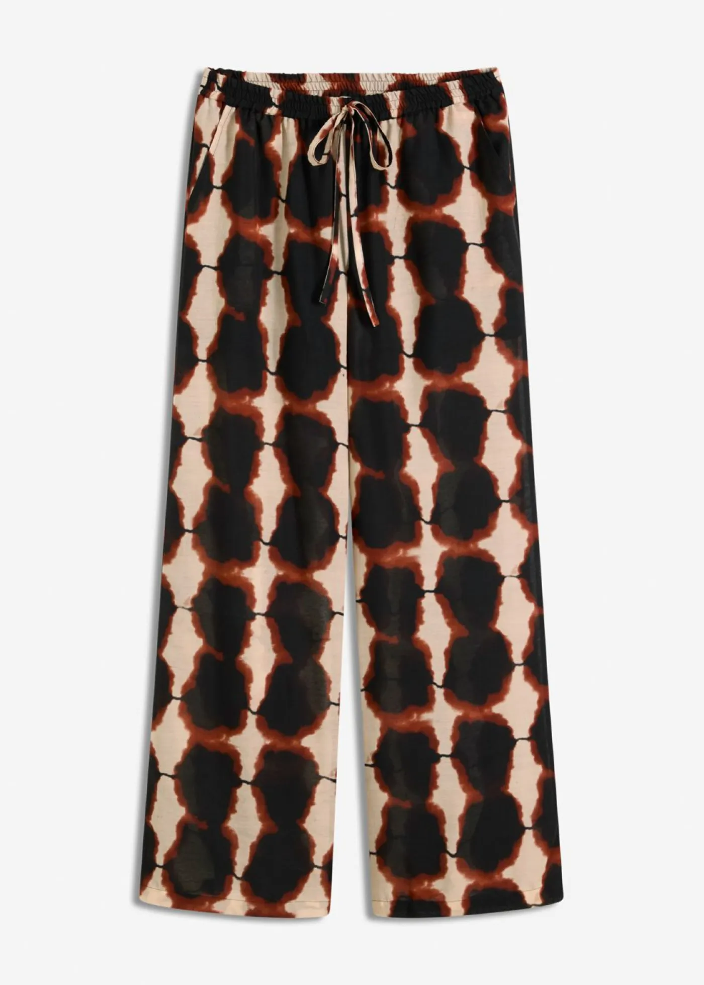 New Pantalón ancho con estampado batik Mujer Conjuntos De Ropa|Pantalones