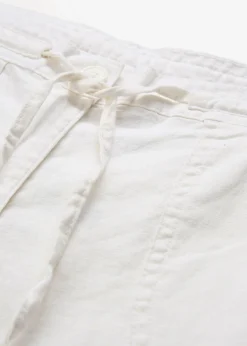 Hot Pantalón ancho con lino Mujer Pantalones|Tallas Pequeñas