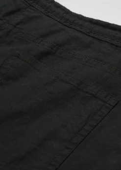 Best Pantalón ancho con lino Mujer Pantalones|Tallas Pequeñas