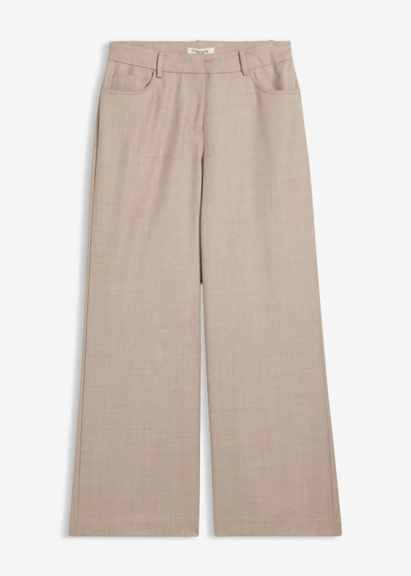 New Pantalón ancho de 5 bolsillos con lana Mujer Premium|Pantalones