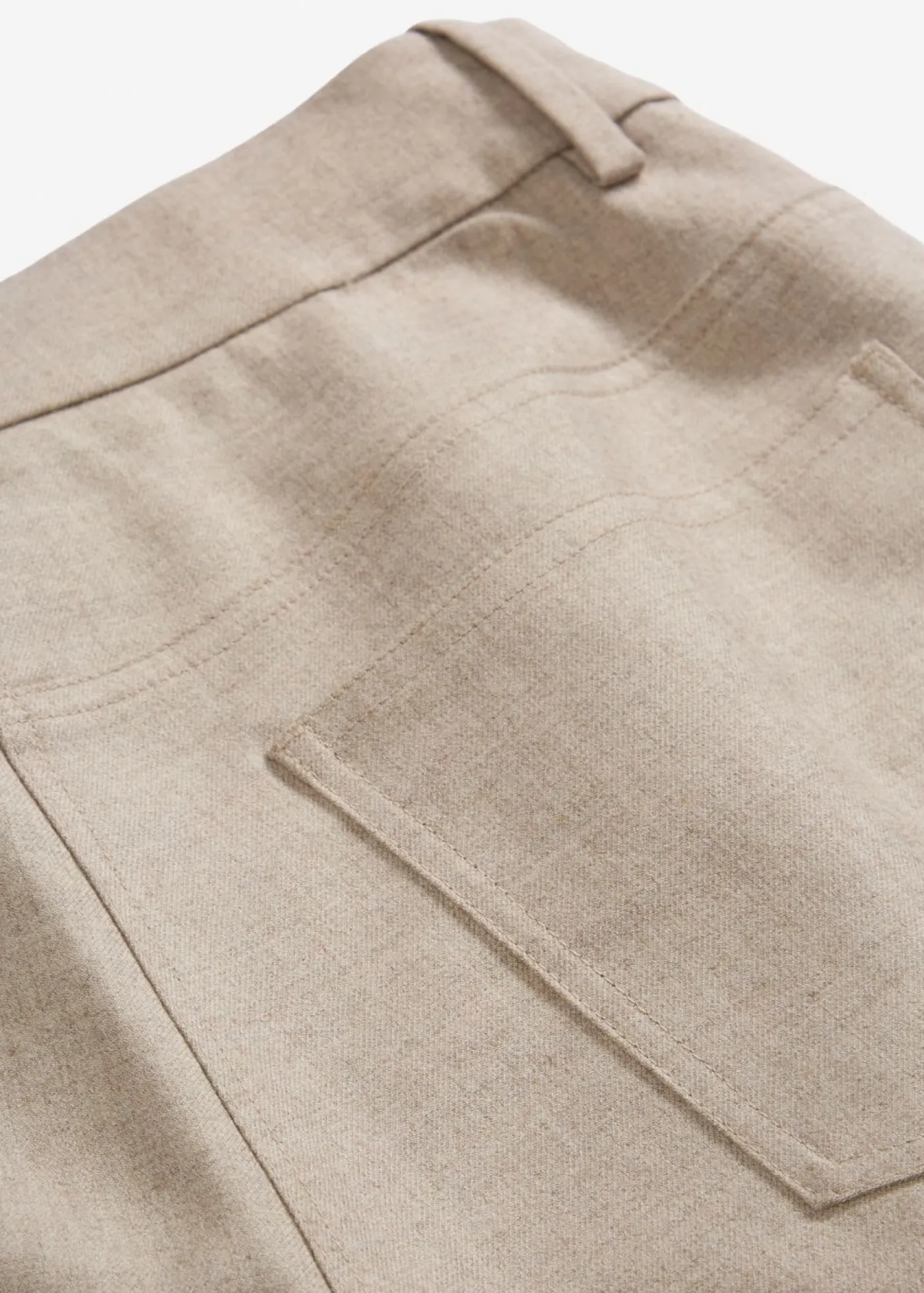 New Pantalón ancho de 5 bolsillos con lana Mujer Premium|Pantalones