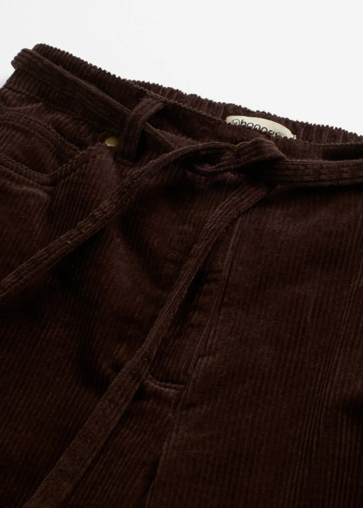 New Pantalón ancho de pana con cinturón Mujer Pantalones