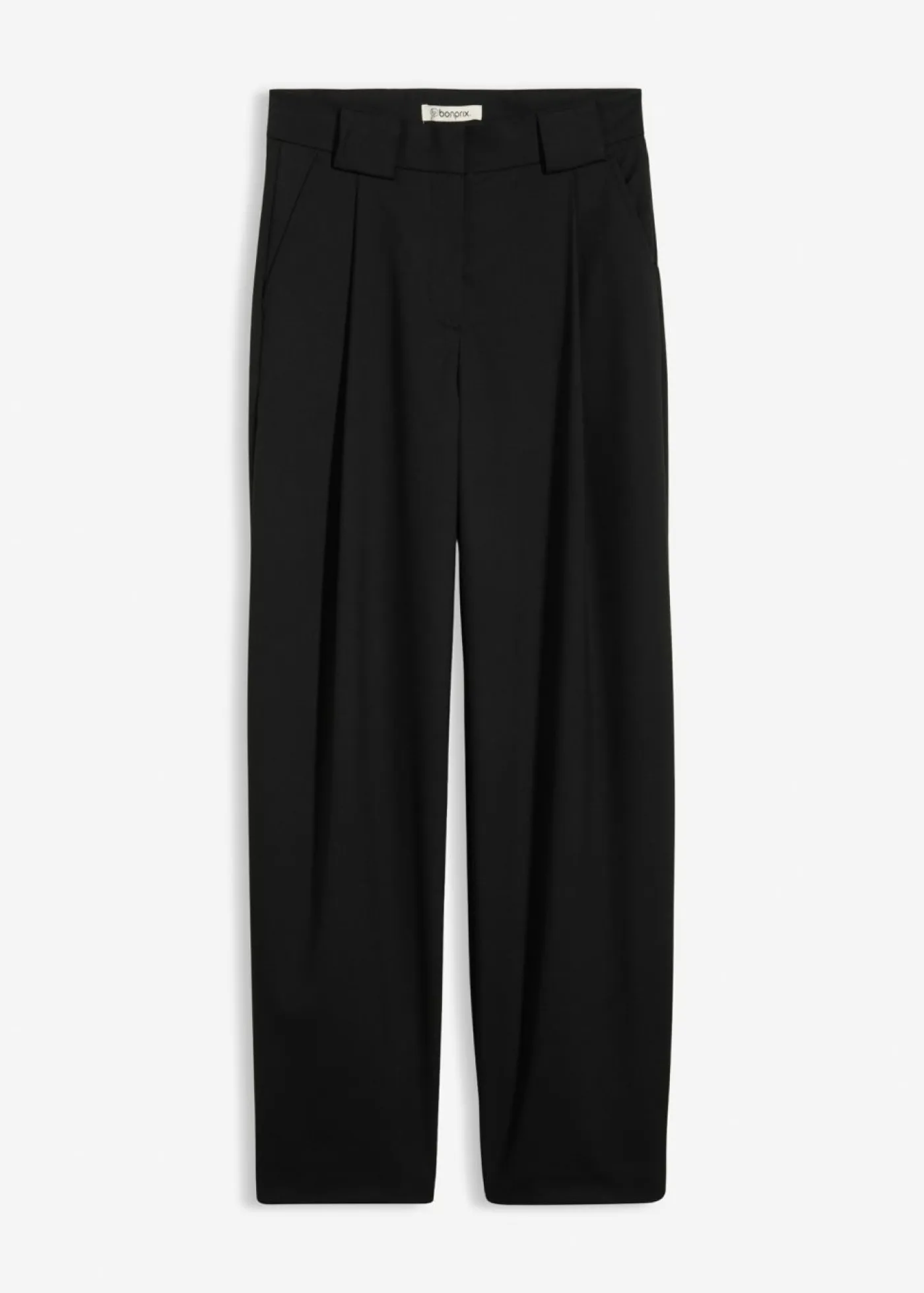 Pantalón barrel con cintura alta Mujer Esenciales|Pantalones