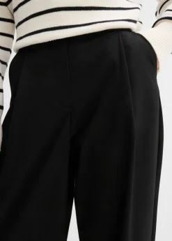 Pantalón barrel con cintura alta Mujer Esenciales|Pantalones