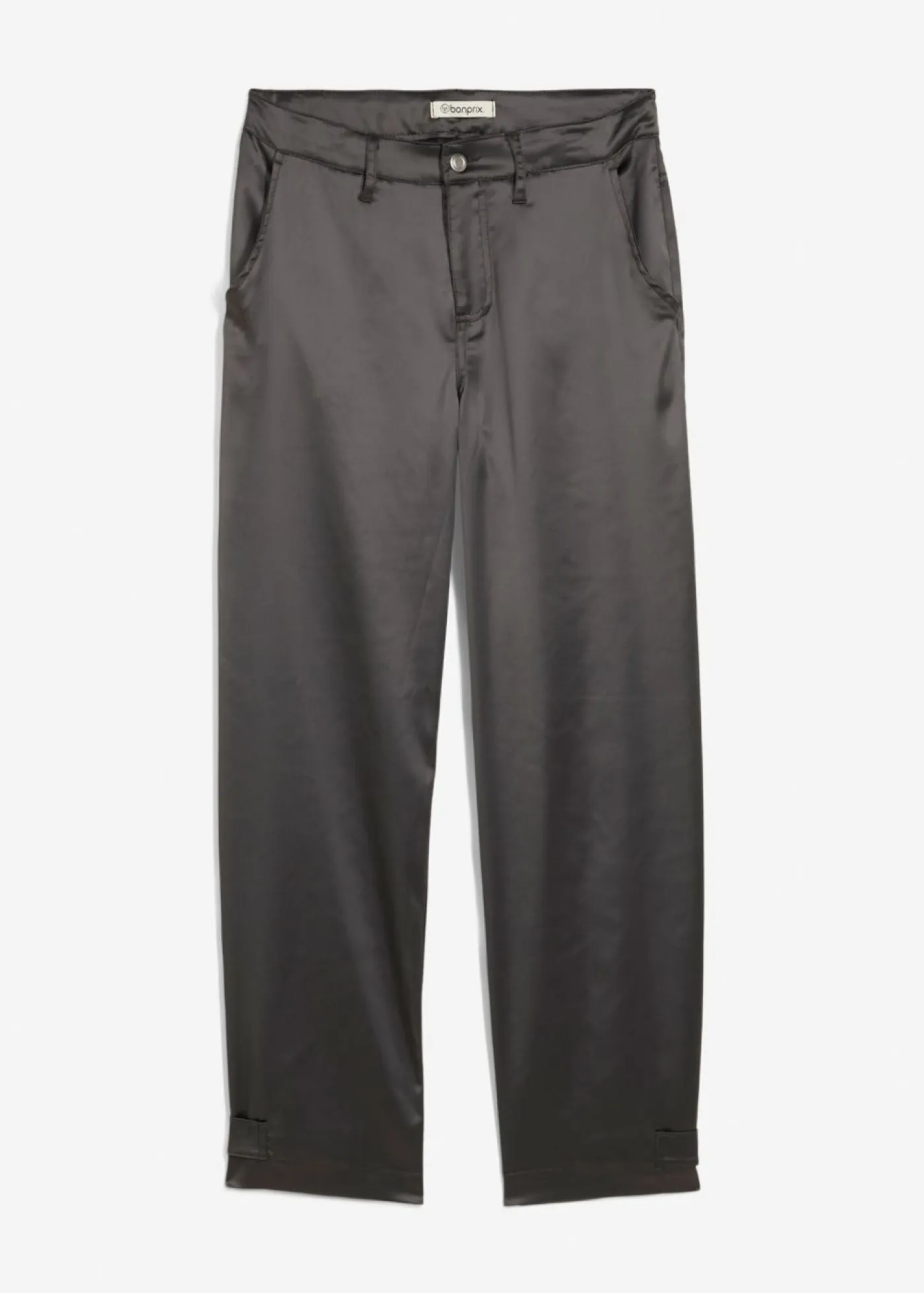 New Pantalón barrel con satén fluido Mujer Pantalones