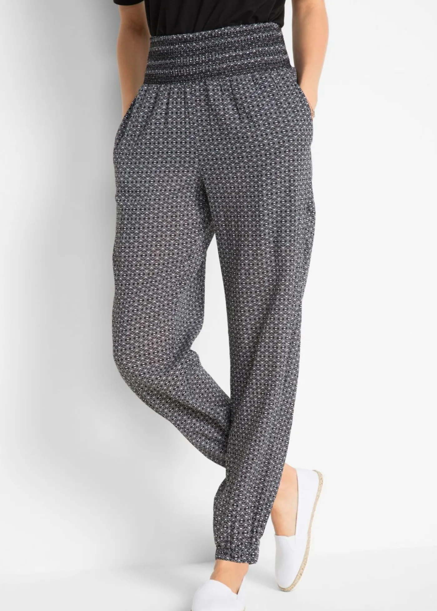 Hot Pantalón bombacho arrugado Mujer Pantalones