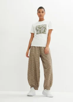 Discount Pantalón bombacho de algodón puro Mujer Pantalones
