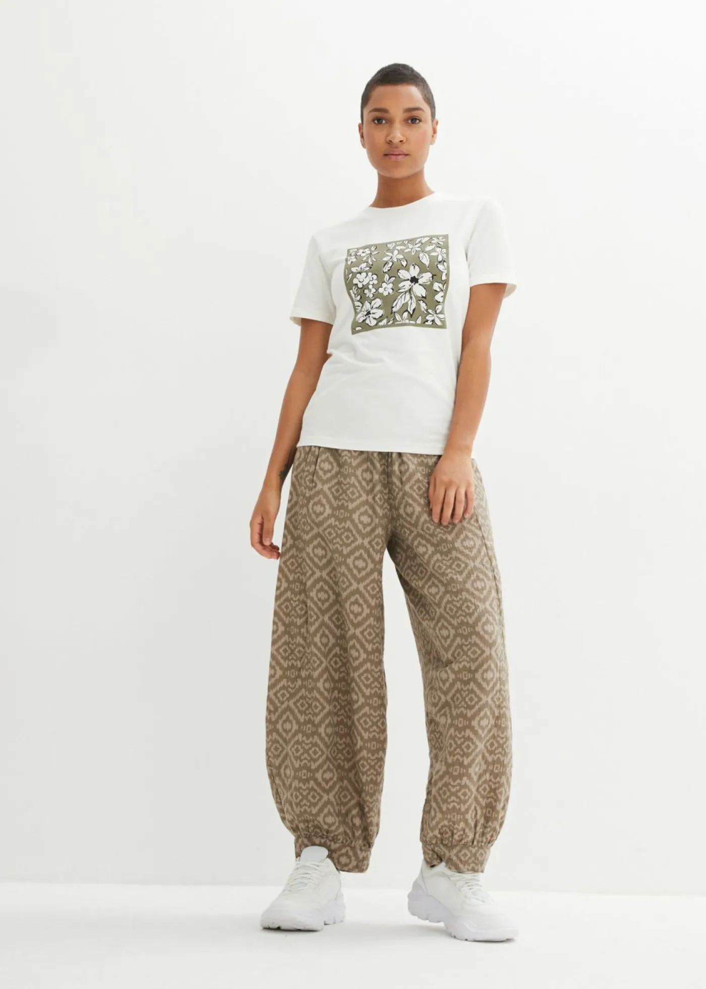 Discount Pantalón bombacho de algodón puro Mujer Pantalones