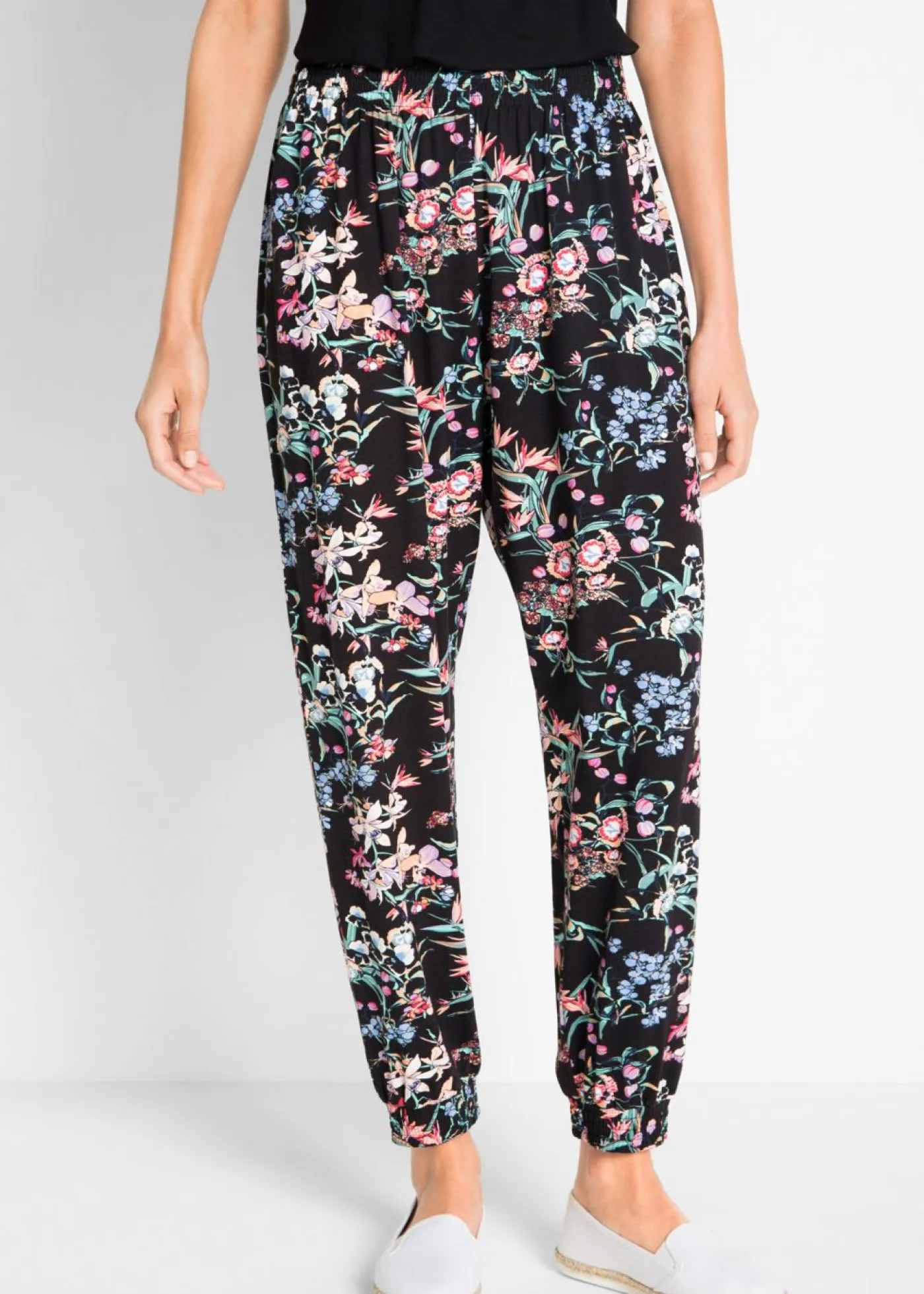 Pantalón bombacho de mezcla de viscosa Mujer Pantalones