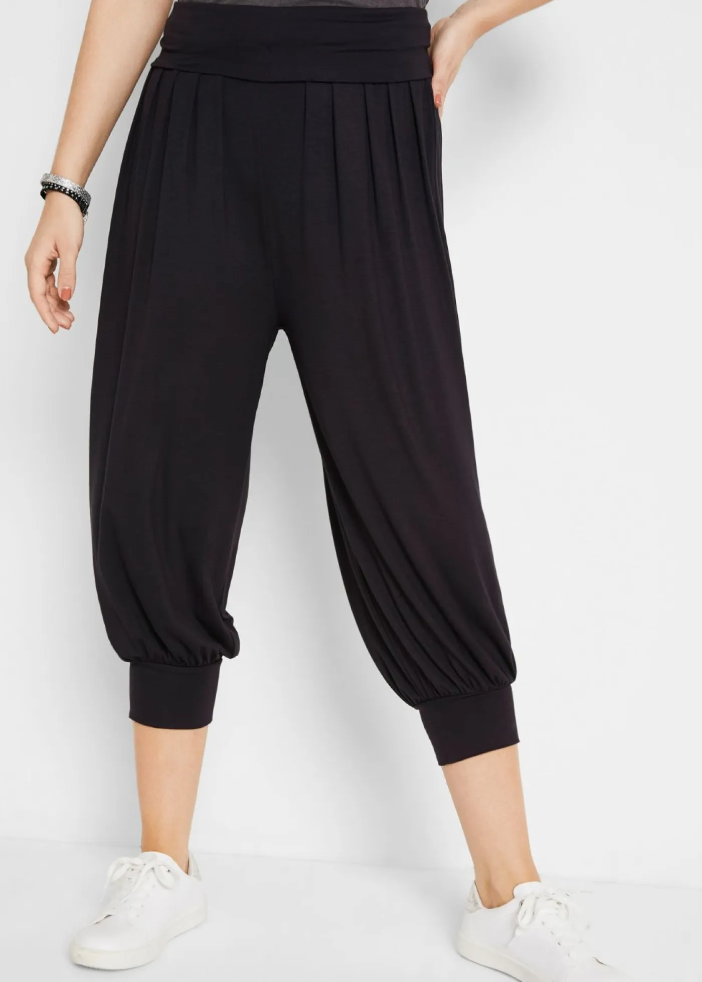 Outlet Pantalón bombacho de suave mezcla de viscosa Mujer Pantalones