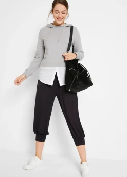 Outlet Pantalón bombacho de suave mezcla de viscosa Mujer Pantalones
