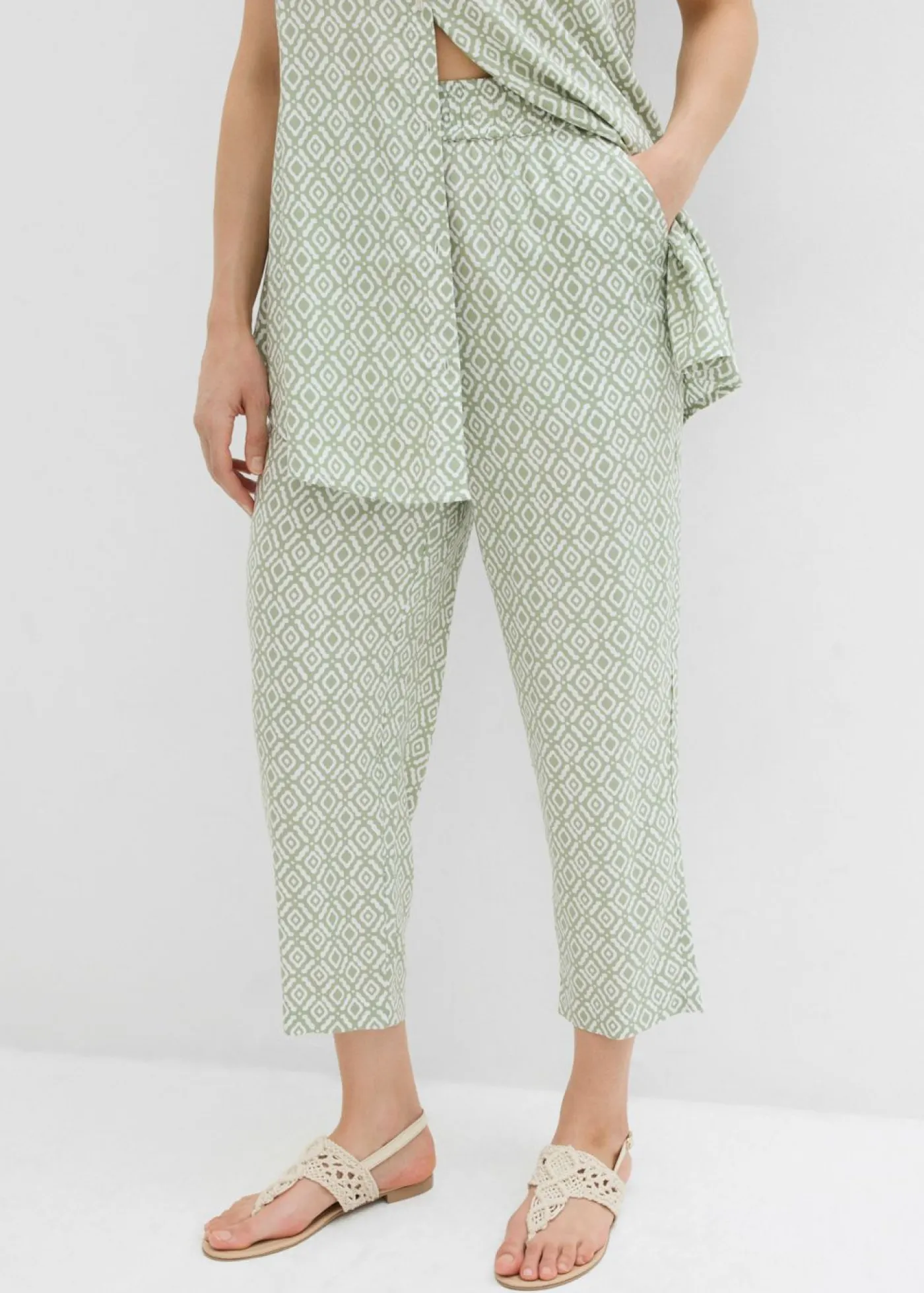 Pantalón bombacho de viscosa Mujer Conjuntos De Ropa|Pantalones