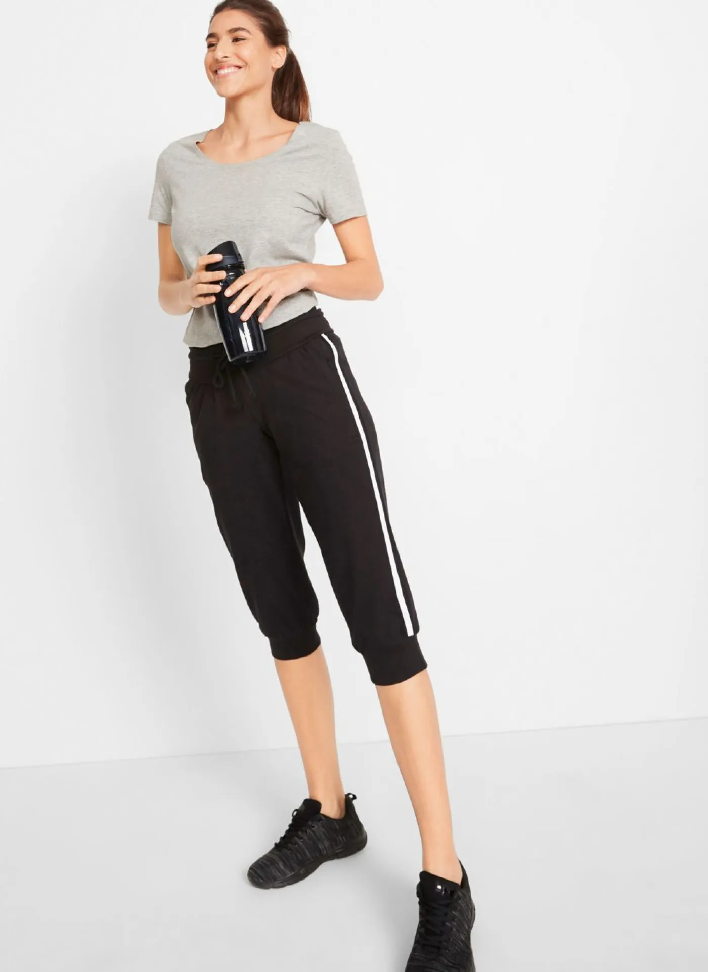 Outlet Pantalón bombacho elástico y deportivo de largo 3/4 Mujer Ropa Deportiva|Pantalones