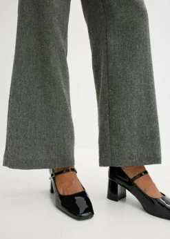 Outlet Pantalón bootcut de estilo tweed Mujer Pantalones